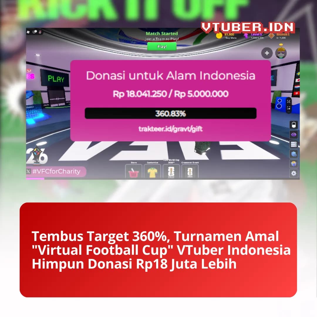 Turnamen Amal "Virtual Football Cup" VTuber Indonesia