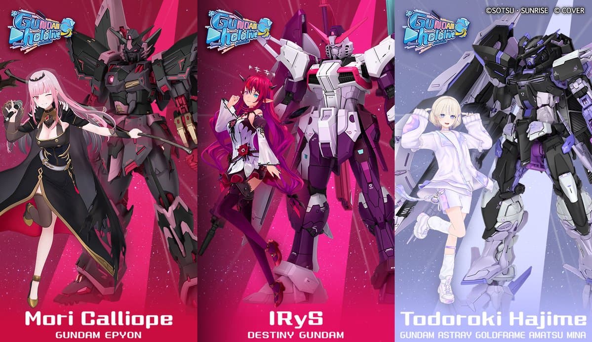 Bandai Rilis Daftar Model Lini Kedua untuk Proyek Kolaborasi Gundam × hololive